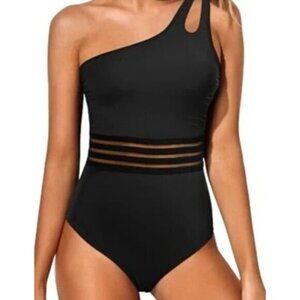 Holipick One Shoulder Keyhole One Piece‎ Swimsuit, NWT, SZ